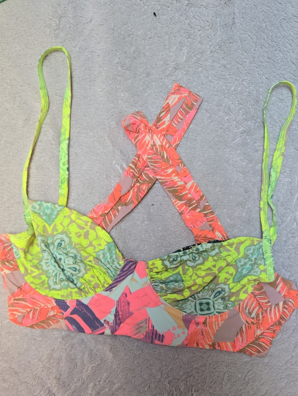 MAAJI Reversible Neon Tropical Bikini Top